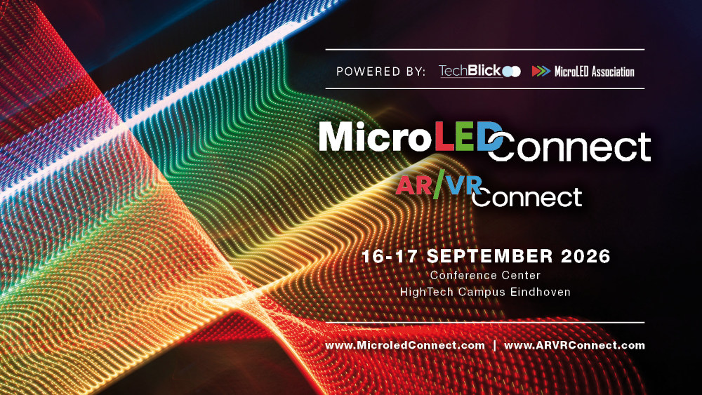 MicroLED AR|VR Connect | Sep 16-17, 2026 | Eindhoven | Booth 2